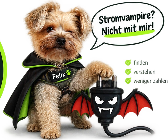 Vampir-Felix jagt Stromvampire
